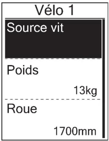 Bryton Rider 450 - Personnalisation du profil du vélo - 1