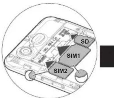 Amplicomms PowerTel M9500 - SIM-kort, hukommelseskort og isætning af batteri - 3