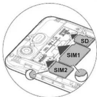 Amplicomms PowerTel M9500 - Inserir cartão SIM, cartão de memória e bateria - 3