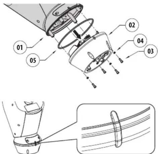 Videotec Ulisse Radical - Fixing the upper body - 2