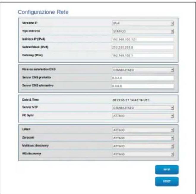 Videotec Ulisse Radical - Pagina Configurazione Rete - 2