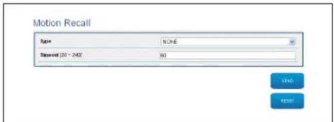 Videotec Ulisse Radical - Motions Recall Page - 1