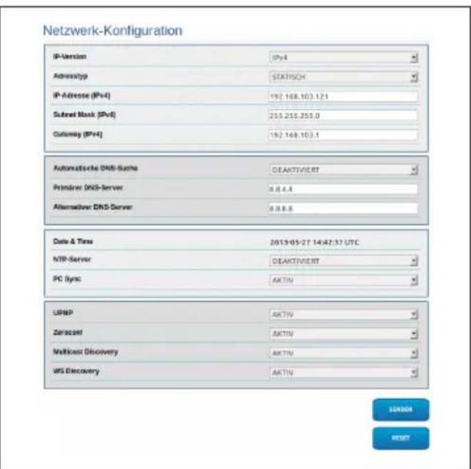 Videotec Ulisse Radical - Netzwerk-Konfiguration Seite - 2