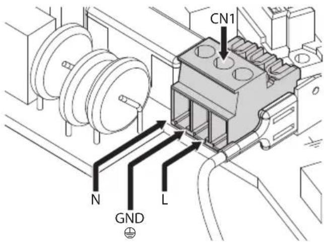 Videotec Ulisse Radical - Anschluss der Versorgungsleitung in 120Vac und 230Vac - 1