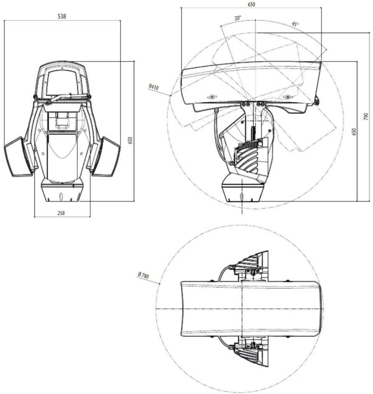Videotec Ulisse Radical - Disegni tecnici - 3