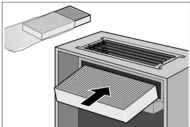 SIEMENS LB78574GB - Aktivkohlefilter einbauen (Nur bei Umluftbetrieb) - 1