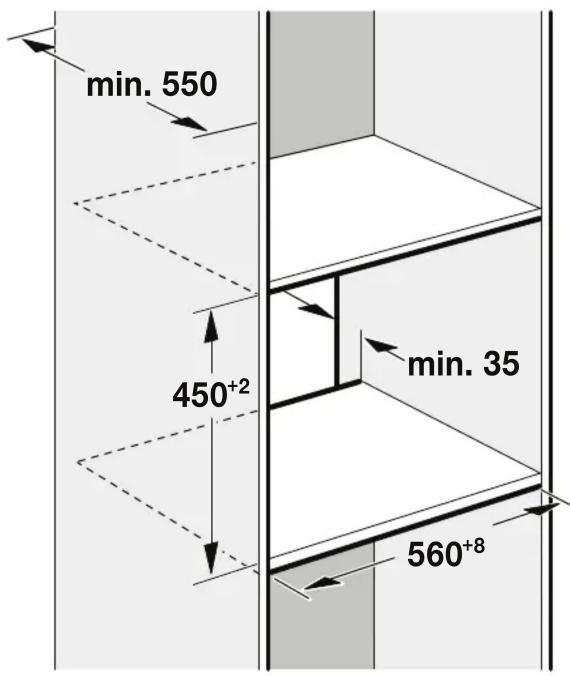 min. 550 450⁺² min. 35 560⁺⁸