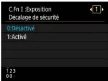 CANON PowerShot SX70 HS - Configuration des fonctions personalisées - 2