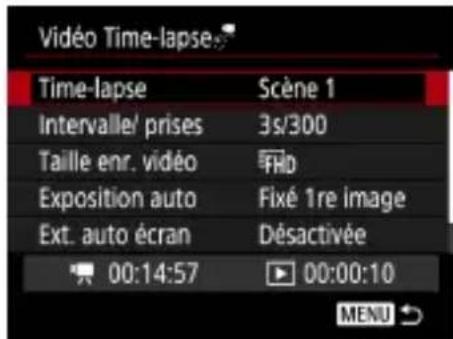 CANON PowerShot SX70 HS - Enregistrement de videos Time-lapse - 3