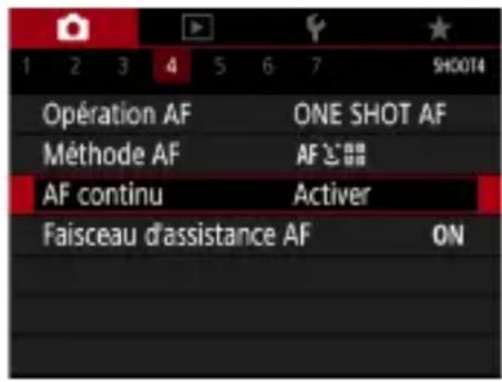 CANON PowerShot SX70 HS - Modification du réglage de mise au point - 1