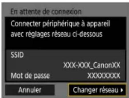 CANON PowerShot SX70 HS - Établissement d'une connexion via un point d'accès - 1