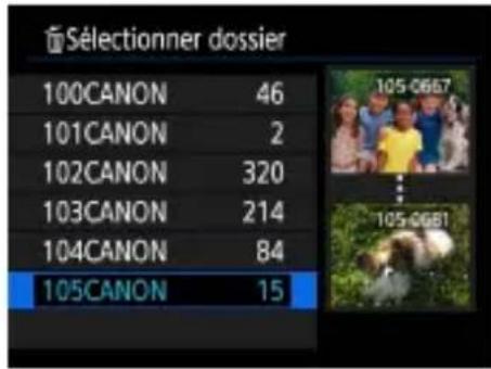 CANON PowerShot SX70 HS - Effacement de plusieurs images en une fois - 5