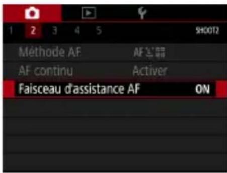 CANON PowerShot SX70 HS - Configuration du faisceau d'assistance AF - 1