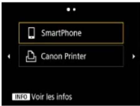 CANON PowerShot SX70 HS - Modification ou suppression des réglages de connexion - 1