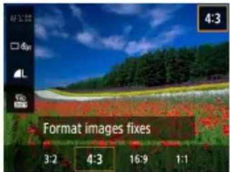 CANON PowerShot SX70 HS - Modification du ratio d'aspect - 3
