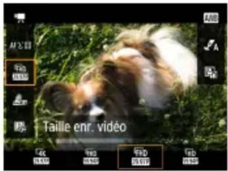 CANON PowerShot SX70 HS - Changement de la taille de l'enregistrement video - 2
