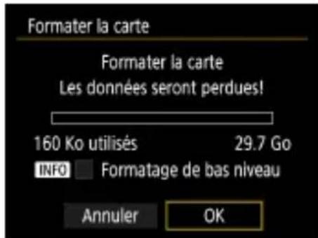 CANON PowerShot SX70 HS - Formatage des cartes mémoire - 2