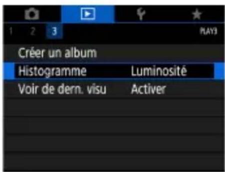 CANON PowerShot SX70 HS - Changer d'histogrammes - 1