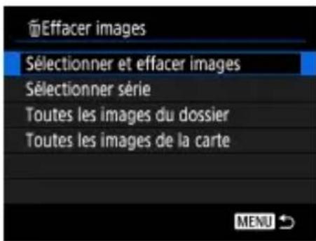 CANON PowerShot SX70 HS - Effacement de plusieurs images en une fois - 2