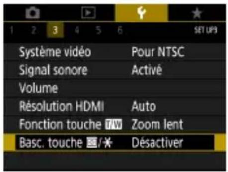 CANON PowerShot SX70 HS - Permutation des fonctions du selecteur de collmateur AF et de la touche verrouillage de l'exposition automatique - 1