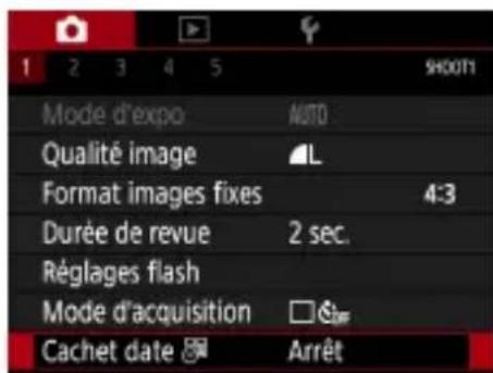 CANON PowerShot SX70 HS - Ajout d'un cachet date - 1
