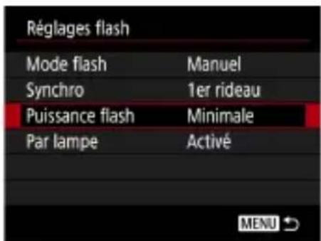 CANON PowerShot SX70 HS - Réglage de la puissance du flash - 4