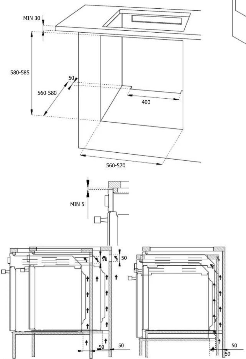 LA GERMANIA F605LAGEKGN - INSTALLATION UNDERNEATH A BUILT-IN HOB - 1