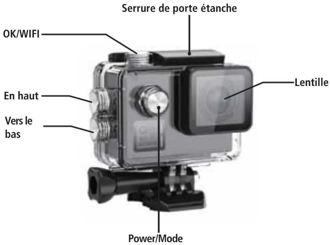 ROLLEI Actioncam 530 - Description de l'étui étanche - 1