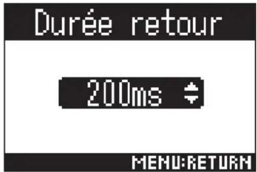 ZOOM H3VR - ■ Réglage de la durée de retour - 2