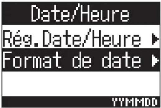 ZOOM H3VR - Réglage du format de date - 1