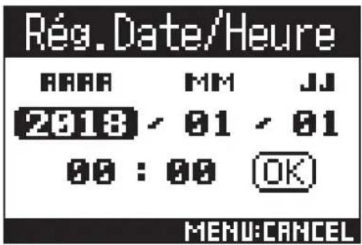 ZOOM H3VR - Réglage de la date et de l'heure - 2