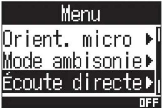 ZOOM H3VR - Activation de l'écoute directe - 2
