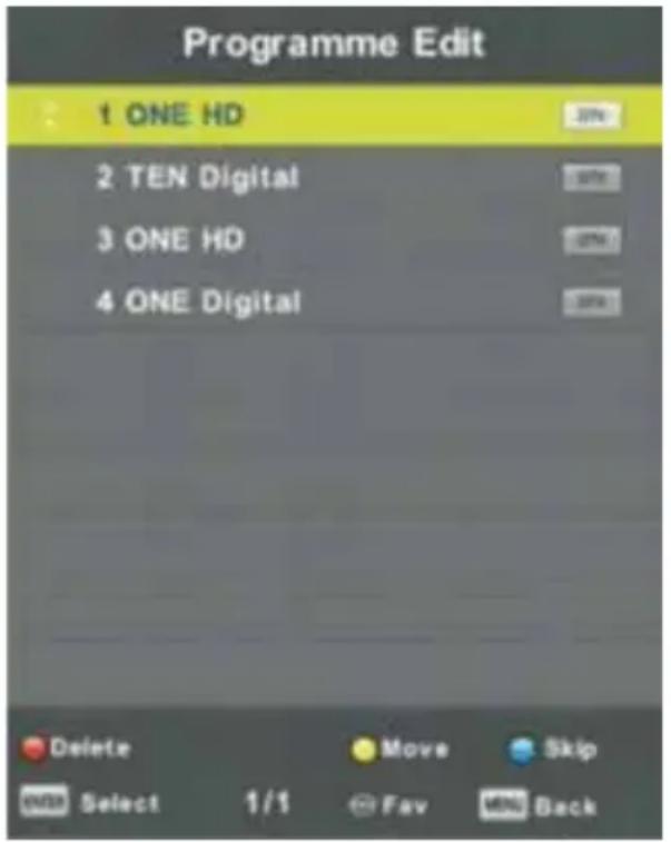 RCA RB32H1EU - Edition du programme - 1
