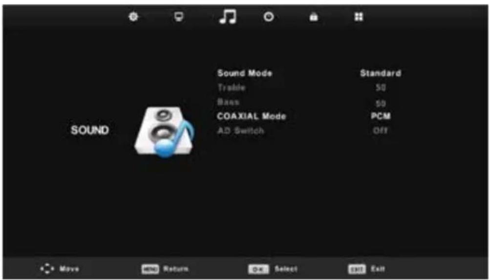 RCA RB32H1EU - Menu du son - 1