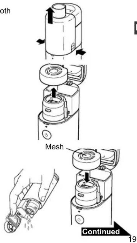 OMRON MicroAIR U100 - How to clean the unit after each inhalation - 2