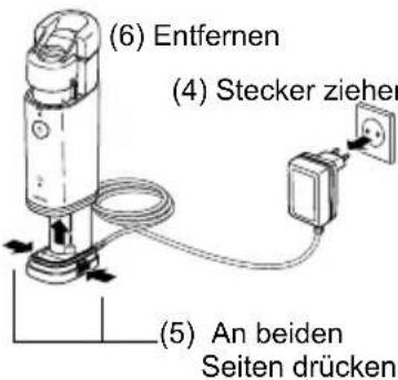 OMRON MicroAIR U100 - So wird das Netzteil vom Hauptgerät getrennt - 3