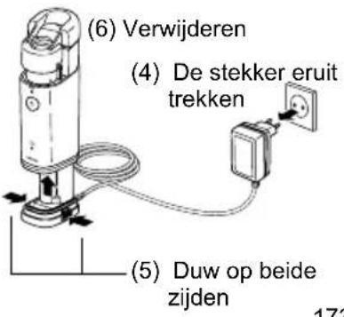 OMRON MicroAIR U100 - De netapter verwijderen uit de hoofdeenheid - 3