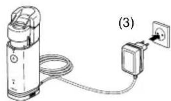 OMRON MicroAIR U100 - To connect the AC adapter to the main unit - 2