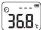 OMRON Gentle Temp 720 - Éloigner le thermomètre du front et lire le résultat de la mesure. - 2