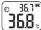 OMRON Gentle Temp 720 - Éloigner le thermomètre du front et lire le résultat de la mesure. - 4