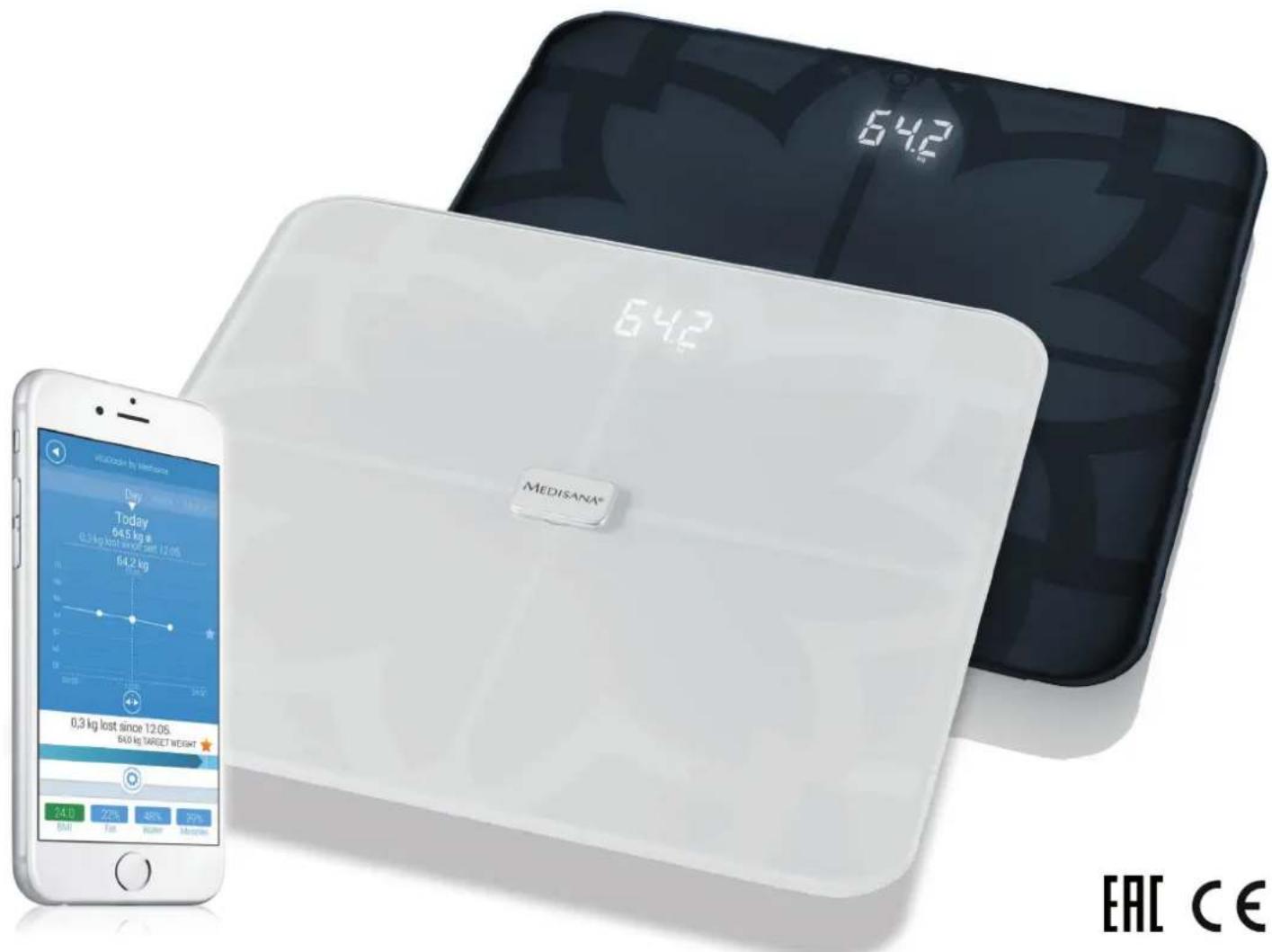 MEDISANA BS 450 - Körperanalysewaage mit Zielfunktion Body Analysis Scale with Target Function - 1