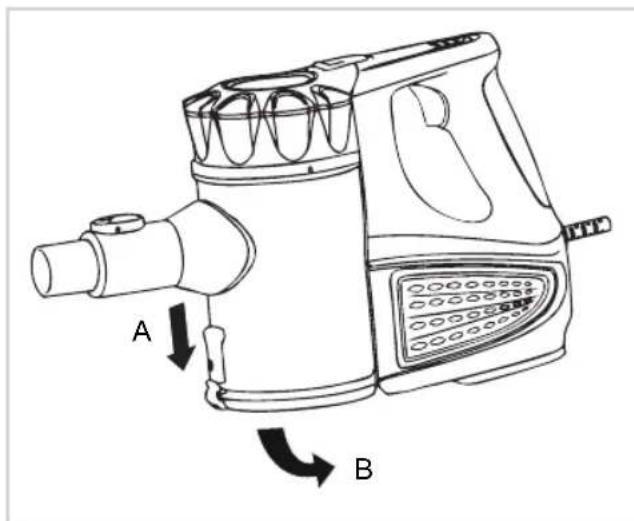 BESTRON AVC800 - CLEANING AND MAINTENANCE - Removing waste from the dust container - 1