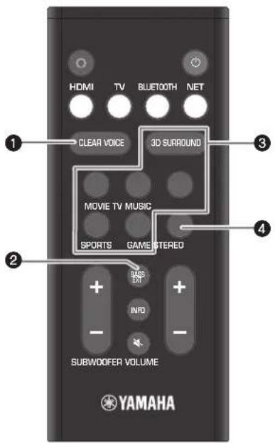 YAMAHA YAS109 - Selecao das preferencias do som - 1