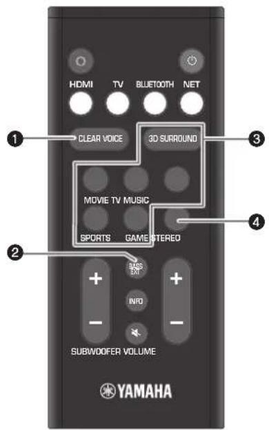 YAMAHA YAS109 - Selezione delle preferenze sonore - 1