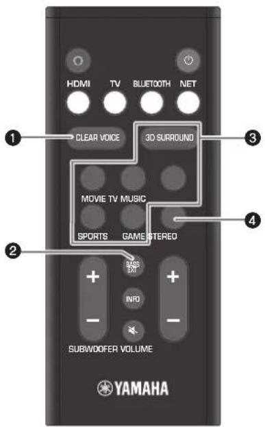 YAMAHA YAS109 - Selecting sound preferences - 1