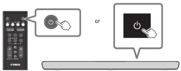 YAMAHA YAS109 - Turing on the unit - 1