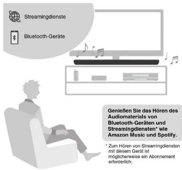 YAMAHA YAS109 - Wiedergabe des Tons von Bluetooth Geräten und Streamingdiensten - 1