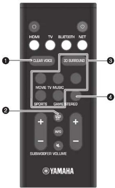 YAMAHA YAS109 - Selección de preferencias de sonido - 1