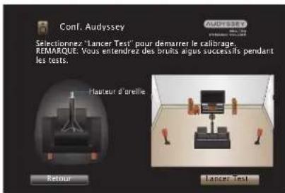 MARANTZ NR1710 - Lorsque I'ecran suivant est affché, selectionnez "Lancer Test" puis appuyez sur ENTER. - 1