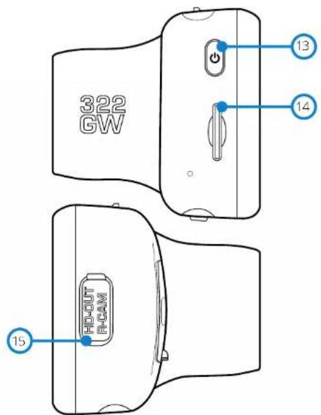 NEXT BASE 322GW - Pièces et commandes de la caméra (suite) - 2